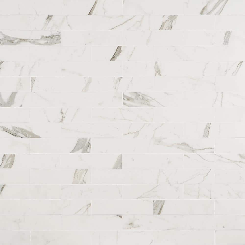 Stazzema Staturio White 3 in. x 12 in. Polished Porcelain Floor and Wall Tile (4.08 sq. ft./Case) price history on PriceWatchPro