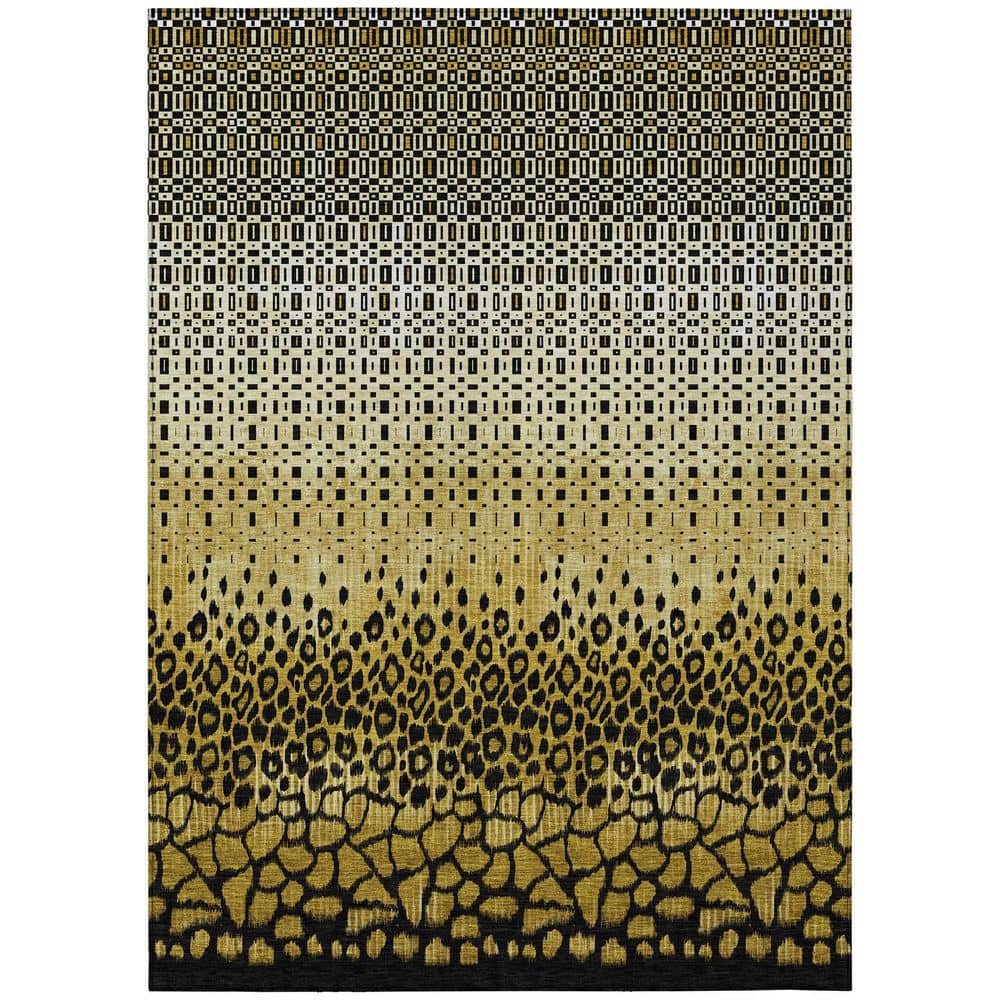 Chantille Machine Washable Indoor/Outdoor Abstract ACN2801 Gold 10 ft. x 14 ft. Area Rug price history on PriceWatchPro