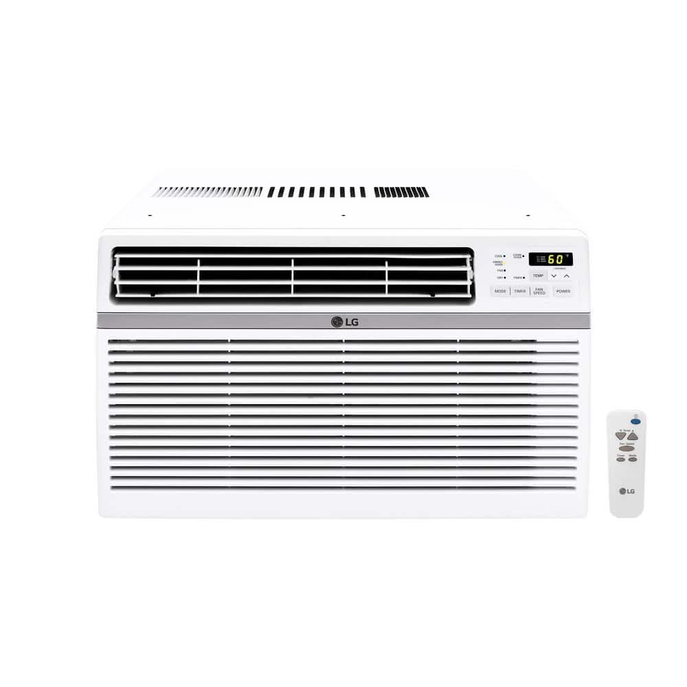 LG 8,000 BTU 115V Window Air Conditioner Cools 350 Sq. Ft. with Remote in White