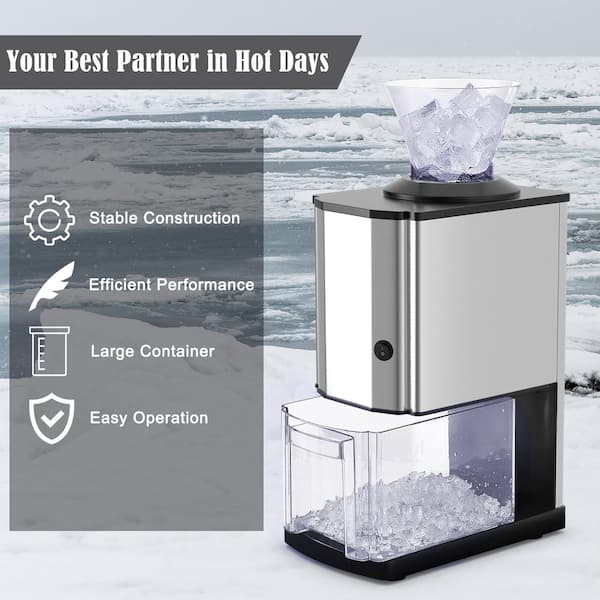 Costway Electric Stainless Steel Ice Crusher Machine Professional 