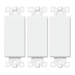 Blank Adapter Insert for Decorator Wall Plates, White (3-Pack)