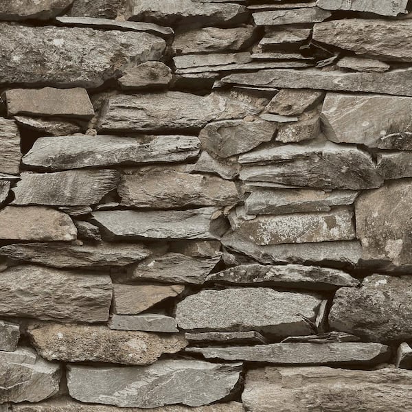 Graham & Brown NEXT Ledgestone Wall Neutral Removable Non-Woven Paste the Wall Wallpaper