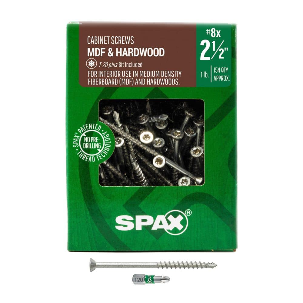 9 x 1-5/8 Bronze Star Exterior Coated White Trim Head Wood Screw