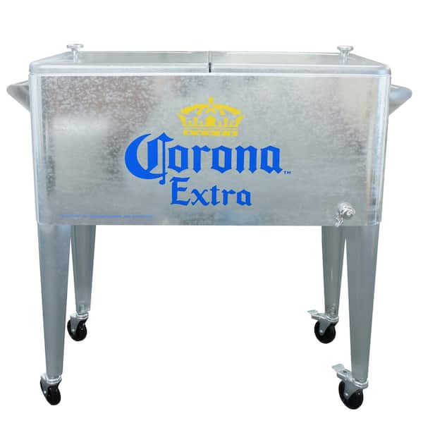 coronarium white minimal アッパー気味　クルクル Leigh Country Corona Extra 80 qt. Galvanized Rolling Chest Cooler