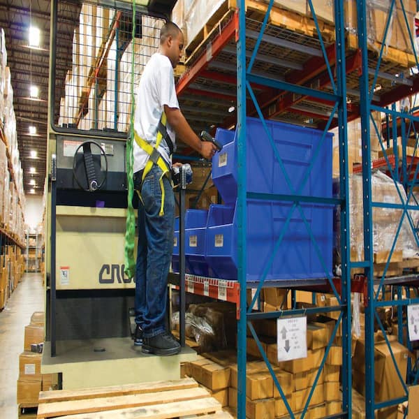 Quantum Rackbin 42 in. 70-Gal. Storage Tote in Blue (1-Pack)