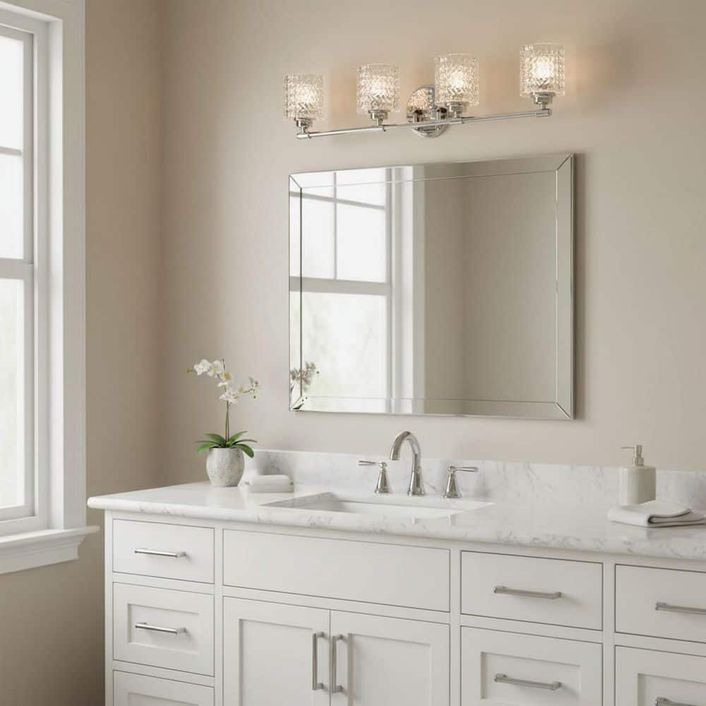 Elle 32.0 in. 4 Light Chrome Vanity Light price history on PriceWatchPro