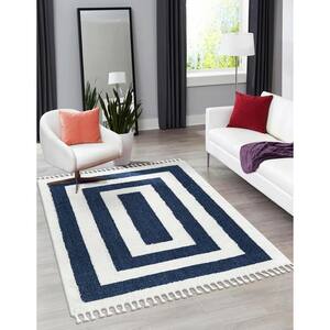 Boho Mimi Blue 5 ft. 3 in. x 8 ft. Area Rug