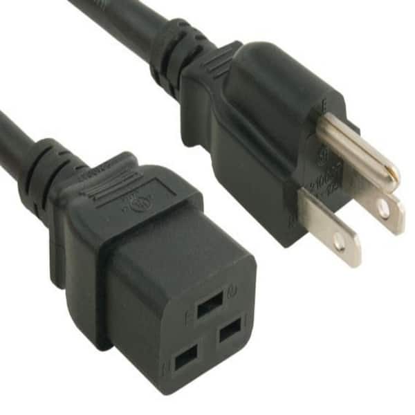 8 ft. 14 AWG 15 Amp 125-Volt Power Cord (NEMA 5-15P to IEC320 C19)