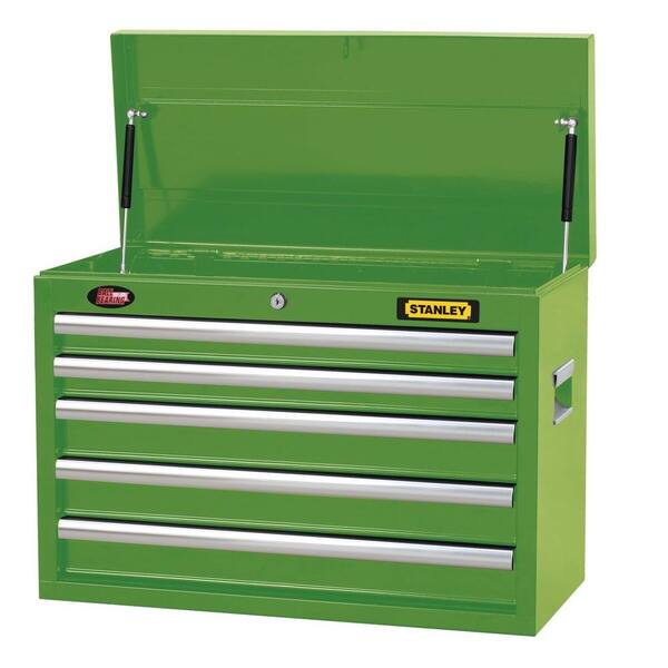 Stanley 26 in. 5-Drawer Tool Chest in Wide Lime Green