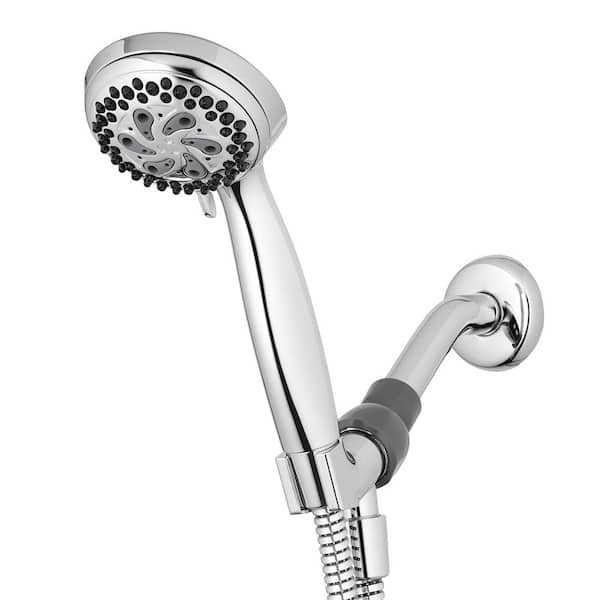 Waterpik 6-Spray Pattern with 1.8 GPM 3.3 in. Single Wall Mount Handheld Adjustable Shower Head in Chrome
