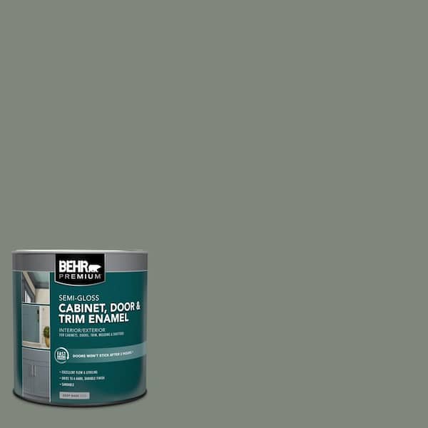 BEHR PREMIUM 1 qt. #N410-5 Village Green Semi-Gloss Enamel Interior/Exterior Cabinet, Door & Trim Paint