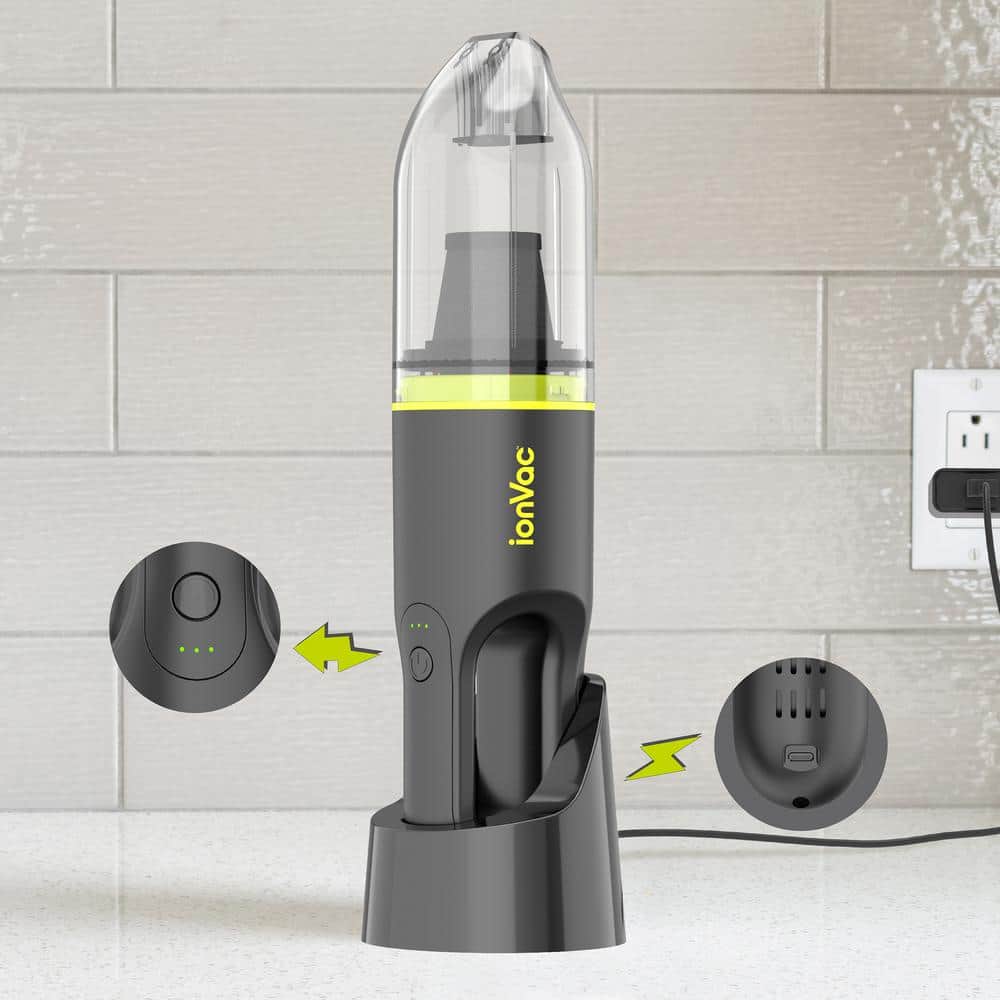 IonVac Lightweight Green Handheld Cordless Vacuum Cleaner