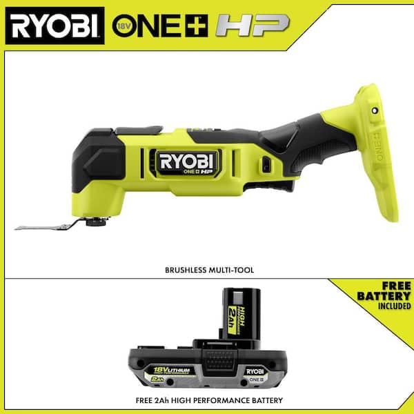 ONE+ HP 18V Brushless Cordless Oscillating Multi-Tool with FREE 2.0 Ah HIGH PERFORMANCE Battery