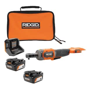 18V Brushless Cordless 1/4 in. Ratchet with (2) 4.0 Ah Batteries, Charger, and Bag
