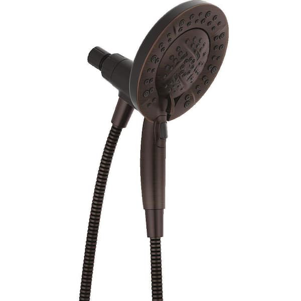 Delta In2ition 5-Spray Patterns 1.75 GPM 6.63 in. Wall Mount Dual Shower Heads in Venetian Bronze