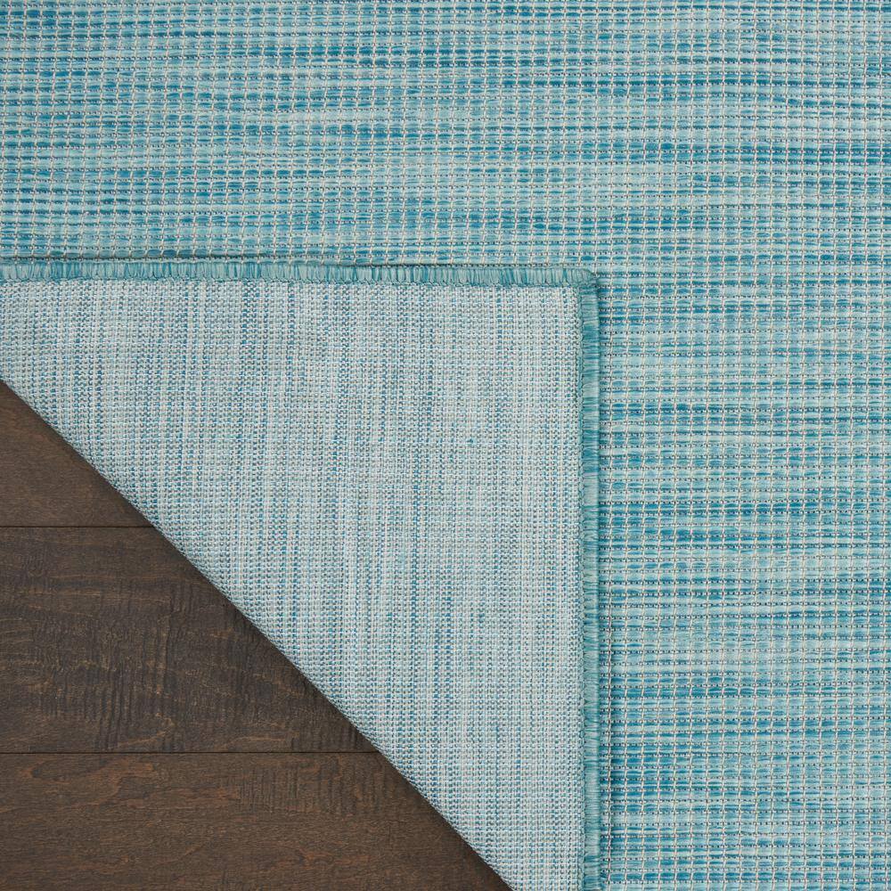 Aqua Solstice Flat Woven 4' x 6' Reversible Outdoor Rug