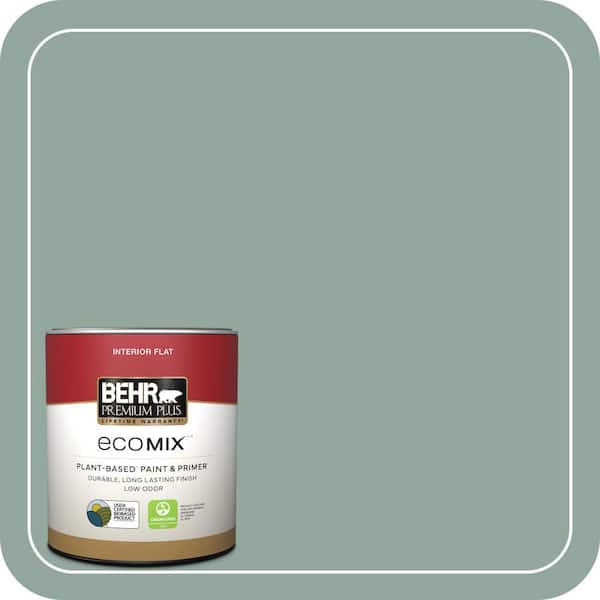 1 qt. #PPU12-05 Lotus Leaf Flat EcoMix Plant-Based Interior Paint & Primer
