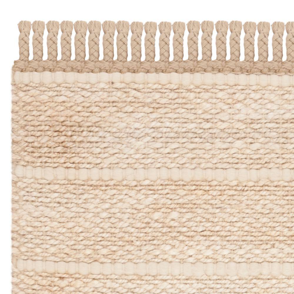 Ivory Handwoven Wool Flat Woven Area Rug 3' x 5'