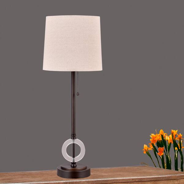 Fangio Lighting Cory Martin 24 In Oil, Oil Rubbed Bronze Table Lamp With Usb Port