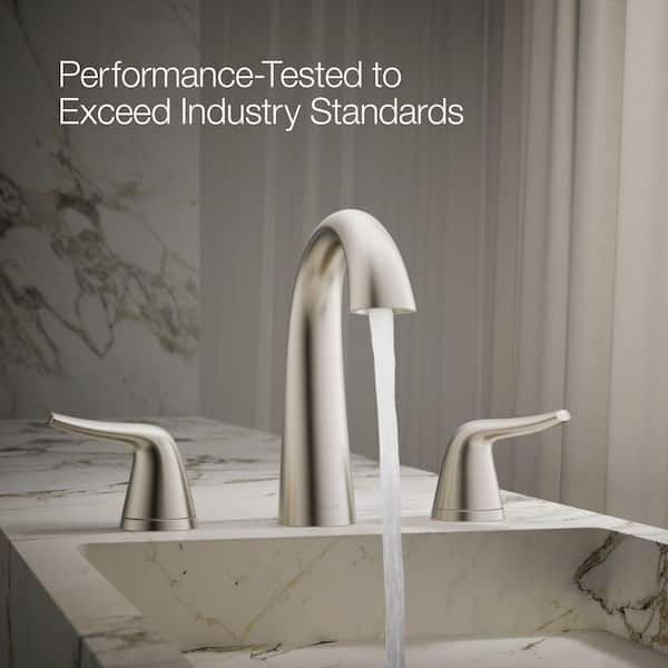 KOHLER Easmor 8 in. Widespread Double Handle Bathroom Faucet in