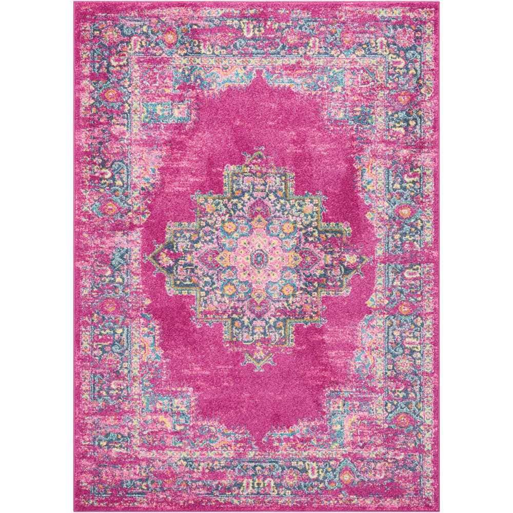 Handmade Blue Geometric Synthetic Rectangular Area Rug