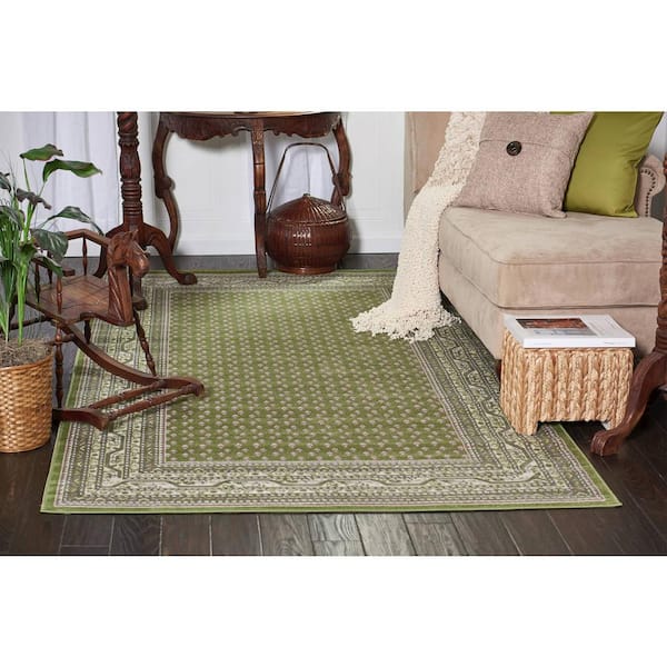 Williamsburg Allover Green 7' 0 x 10' 0 Area Rug