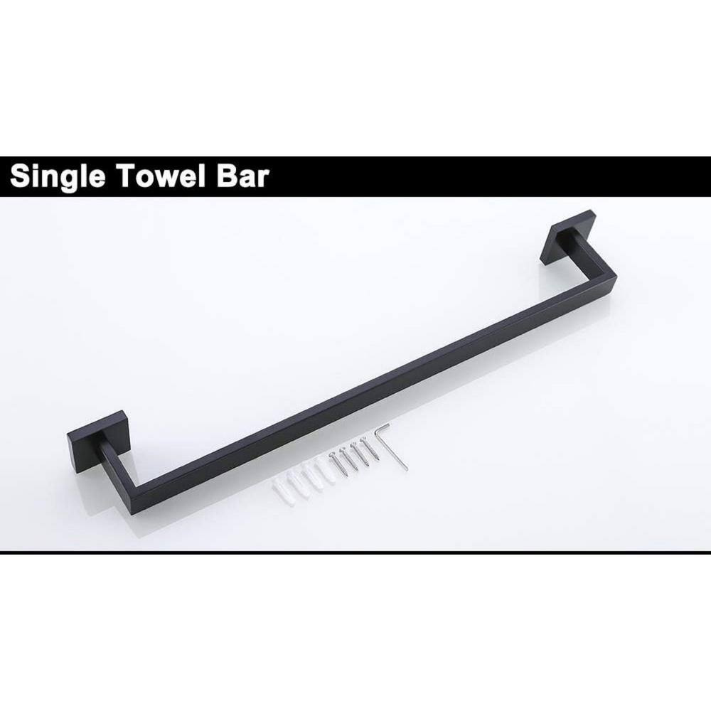 Matte Black Stainless Steel 24" Double Towel Bar Set