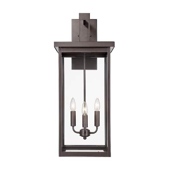 Millennium Lighting Barkeley 4-Light 12 in. Powder Coated Bronze Outdoor with Clear Glass