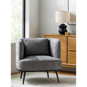 Carmine Traditional Accent Chair, Gray, 30 in. H x 32 in. W x 31 in. D