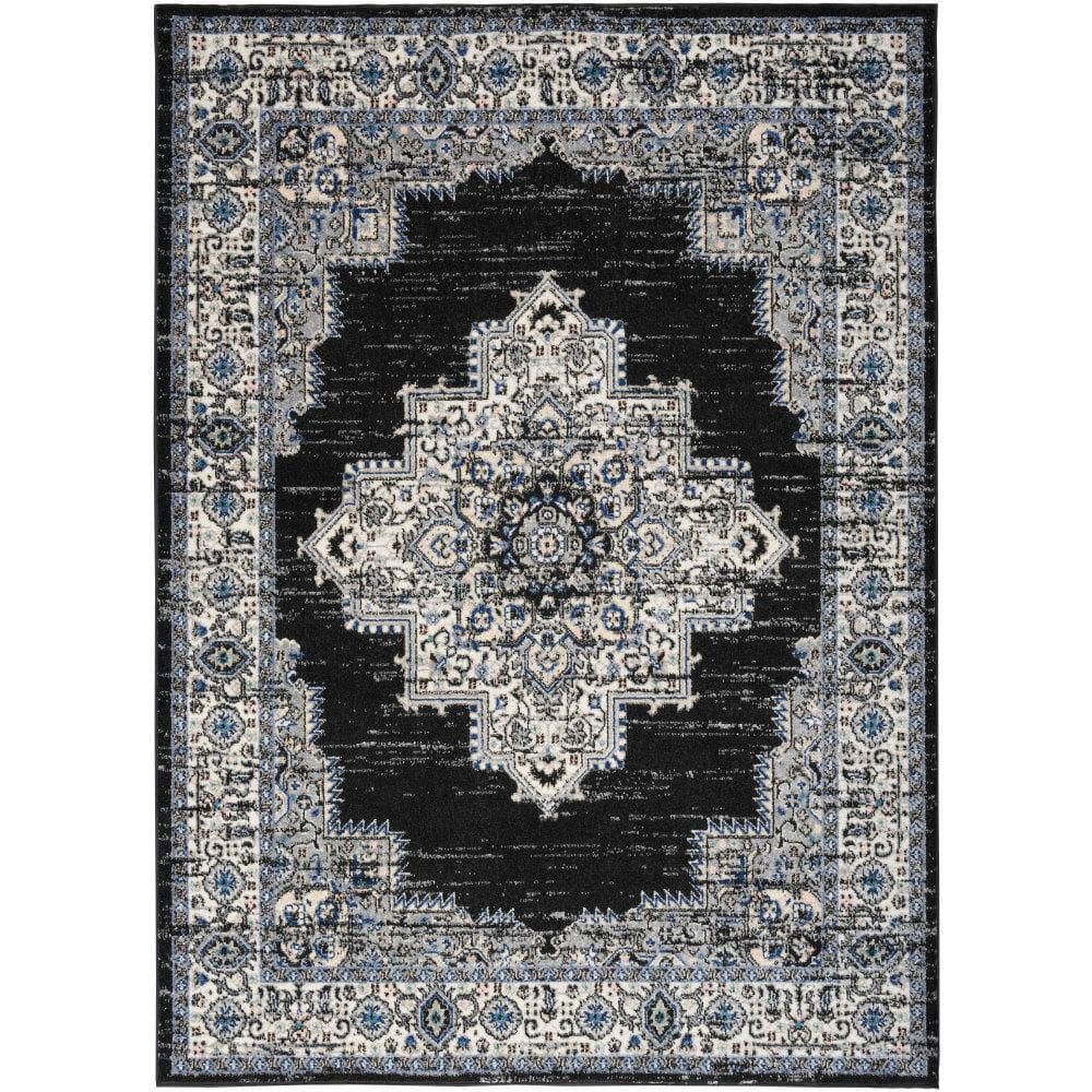 Passion Black Ivory 5 ft. x 7 ft. Bordered Transitional Area Rug price history on PriceWatchPro