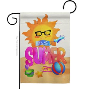 13 in. x 18.5 in. Hello Summer Garden Flag Double-Sided Summer Decorative Vertical Flags
