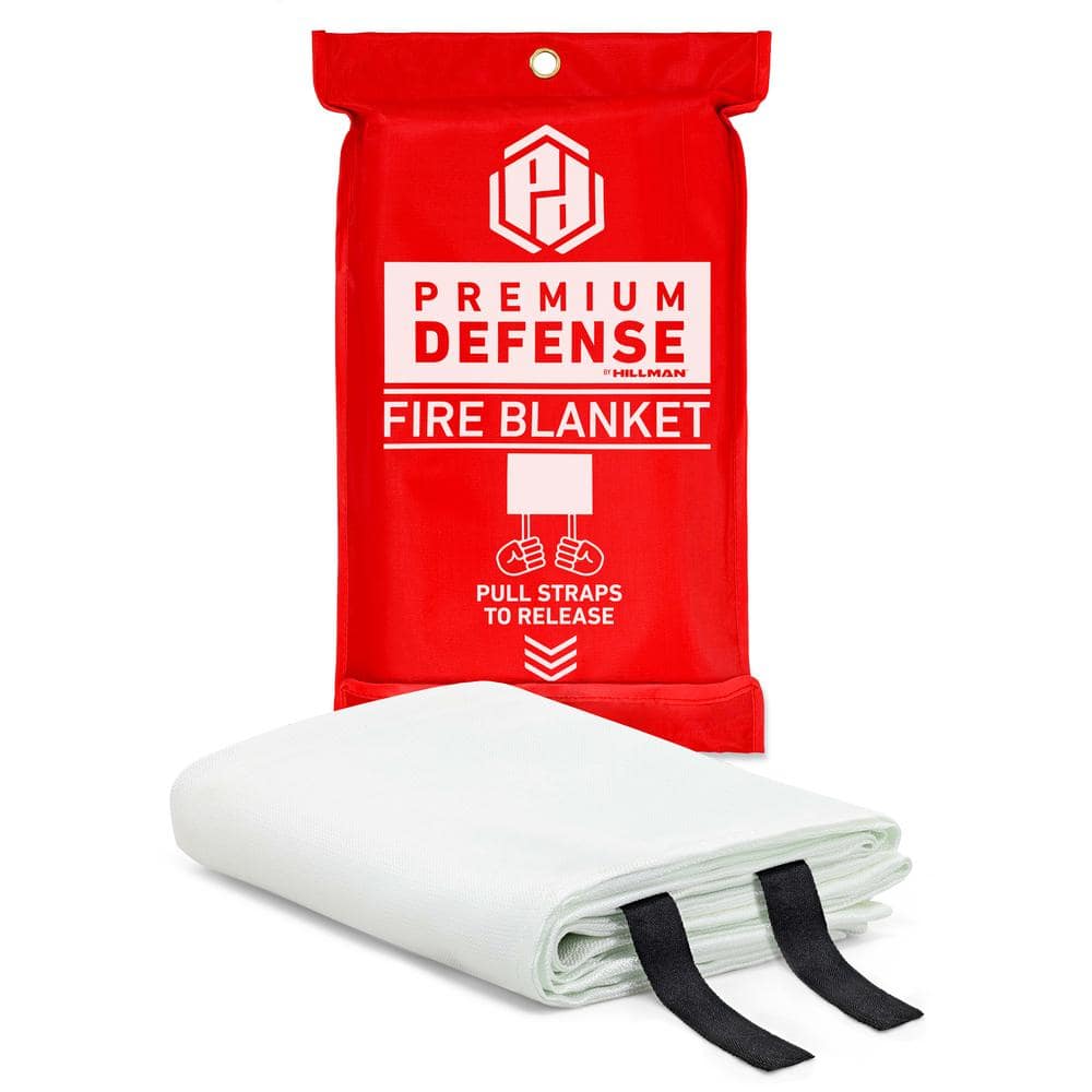 Premium Defense 60 in. x 70 in. Emergency Fire Blanket With Storage Bag 71015-012 - The Home Depot