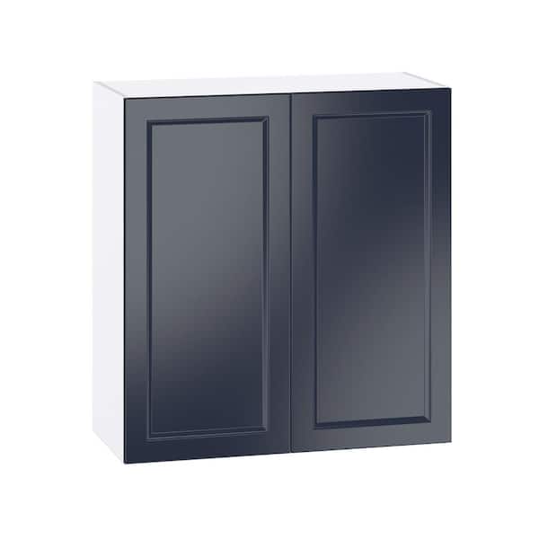 Laramie 33 in. W x 14 in. D x 35 in. H Assembled Wall Kitchen Cabinet in Painted Blue