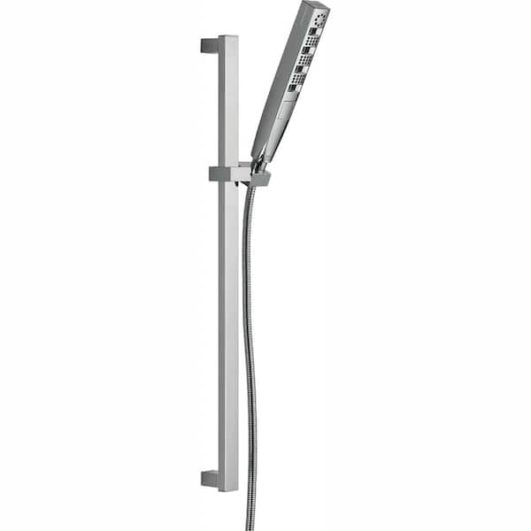 Delta 4-Spray Patterns 1.75 GPM 1.43 in. Wall Mount Handheld Shower Head with H2Okinetic in Chrome