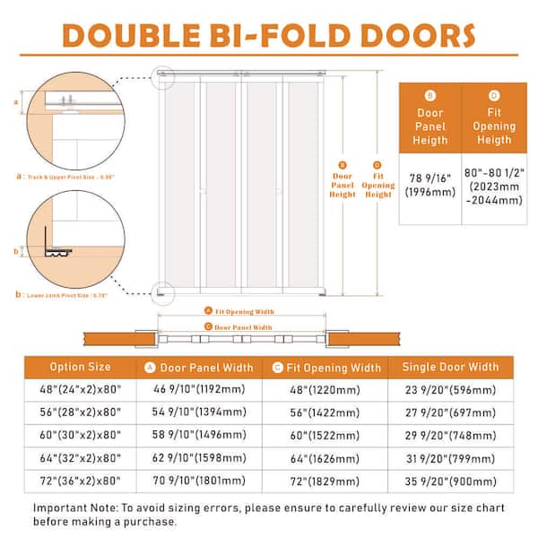 TENONER 48 in. x 80 in. 6-Panel Textured MDF White Hollow Core