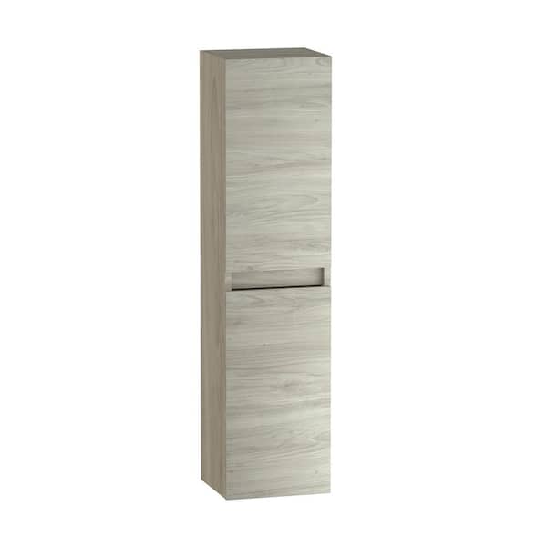 Menta 13.8 in. W x 12.4 in. D x 55.1 in. H Bathroom Storage Wall Cabinet in Grey Pine