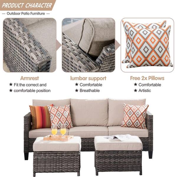 2X Outdoor Waterproof Throw Pillow Cover Cushion Case For Patio Furniture Couch 