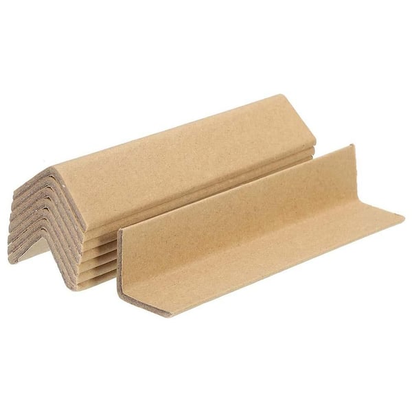 N/A Adjustable Cardboard Corner Protector 3.15 L x 1.18 W Brown Packing Paper L Shaped Frame Protectors, Pack of 50