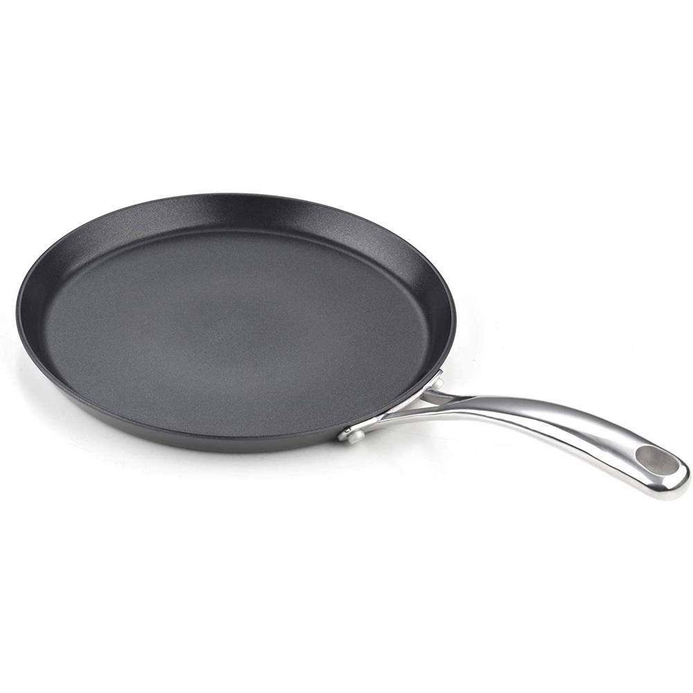 Cooks Standard 9.5-Inch Black Nonstick Hard Anodized Crepe Pan