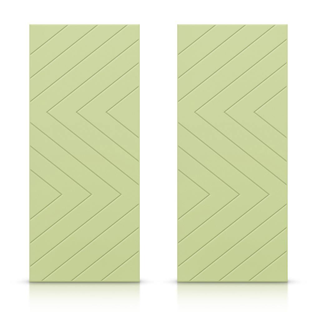 84 in. x 80 in. Hollow Core Sage Green Painted Composite MDF Interior Double Closet Sliding Doors price history on PriceWatchPro