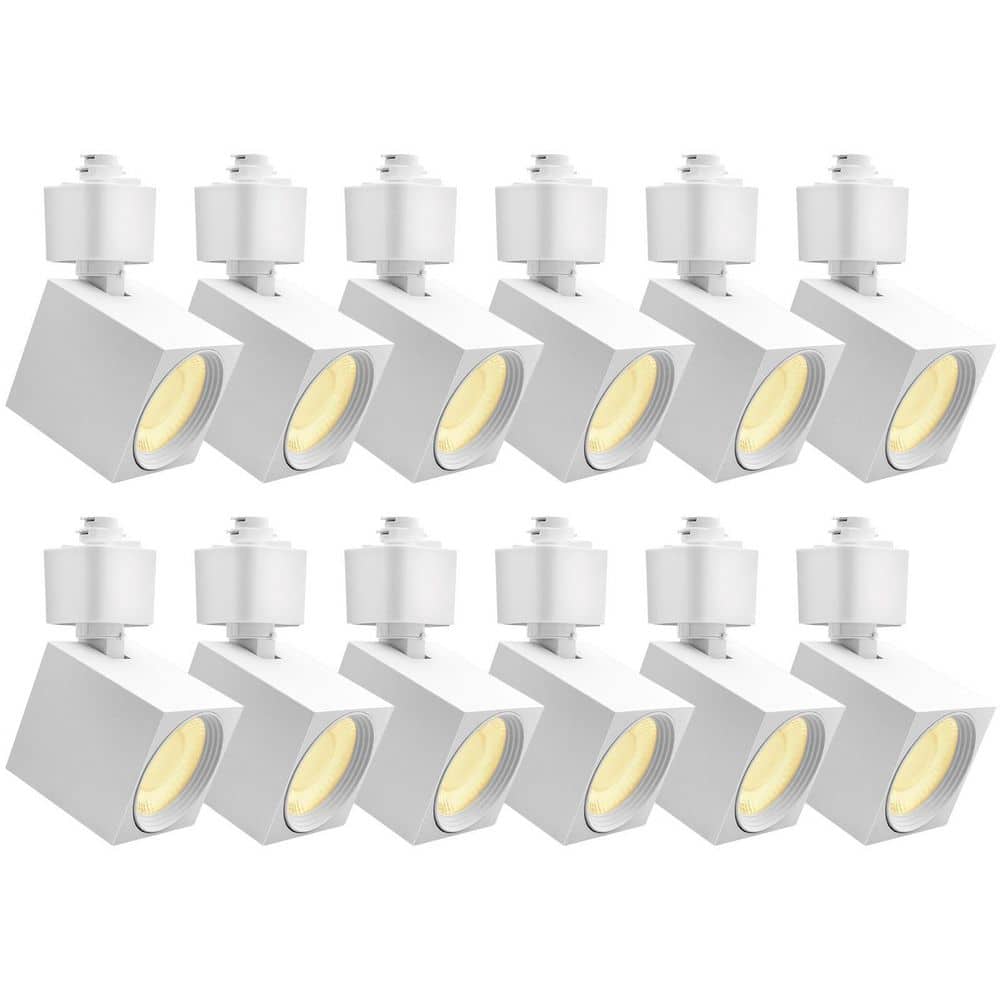 2 In. Integrated LED Track Light, 5CCT, CRI90, 10W, 800LM, Adjustable 358°+ 90° Tilt, Dimmable ETL Square White 12 Pack price history on PriceWatchPro