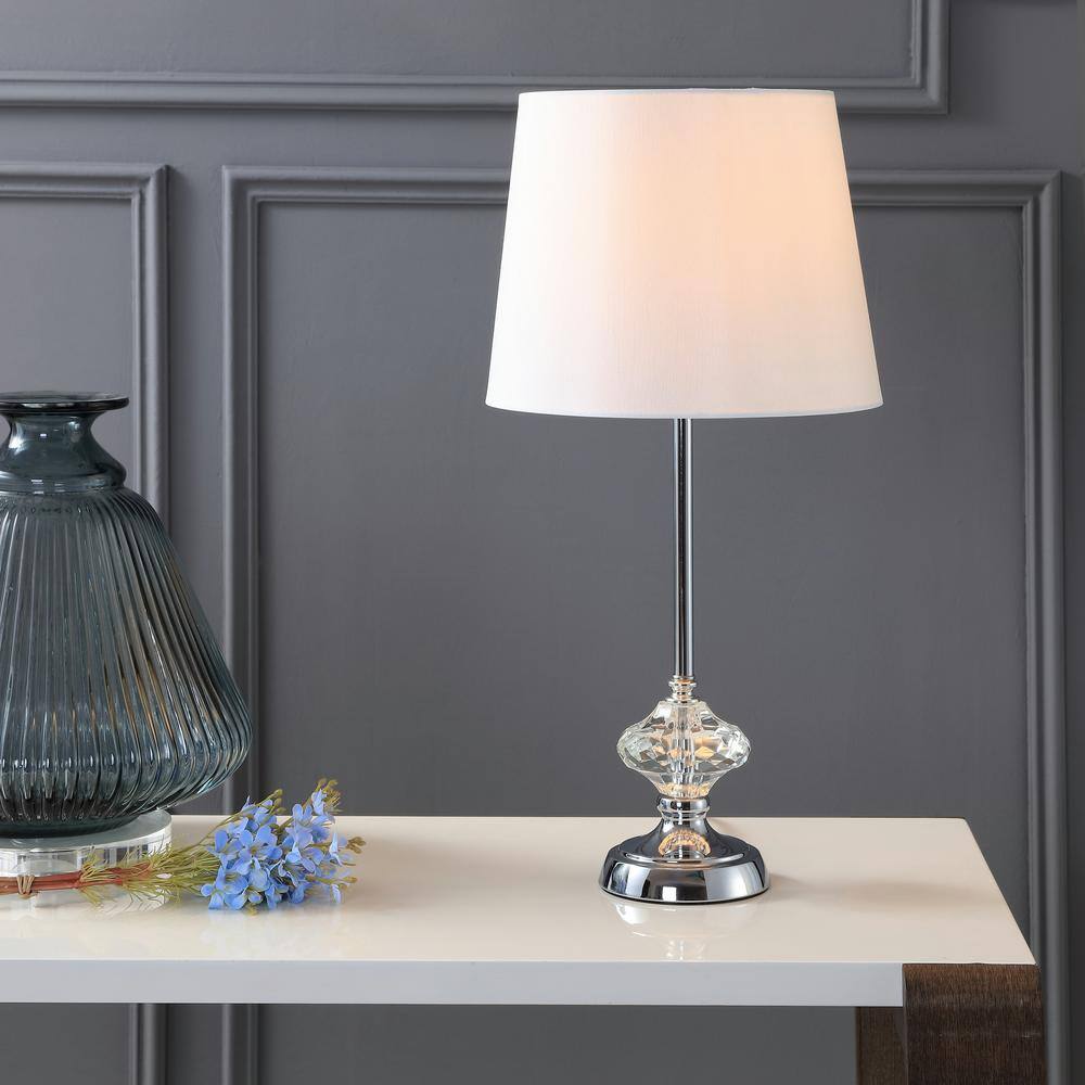 Port Robert Smoke Glass Table Lamp Set with Off-White Shades