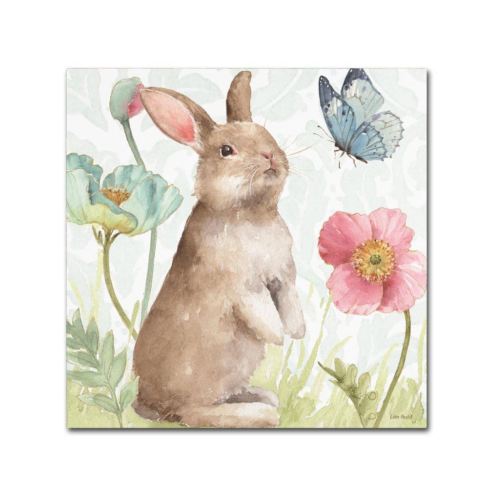Trademark Fine Art 24 in. x 24 in. Spring Softies Bunnies II by Lisa  Audit Printed Canvas Wall Art WAP00648-C2424GG - The Home Depot