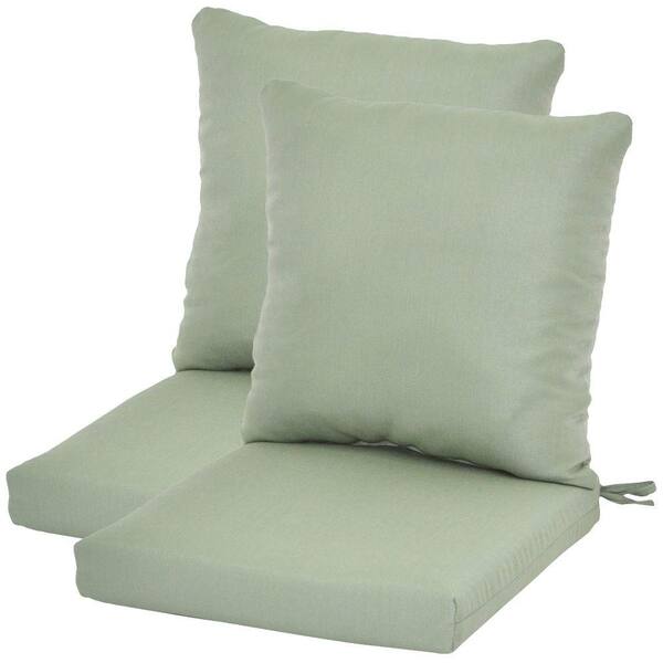 Plantation Patterns Spa Blue Pillow Back Outdoor Deep Seating Cushion-DISCONTINUED