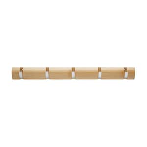 Live.Love.Clean. Bamboo 5-Hook Broom and Mop Holder