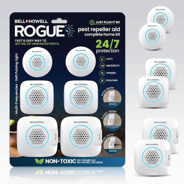 Rogue Pest Repeller Aid Ultrasonic Electronic Insect Trap Indoor Pest Repellent (6-Pack)