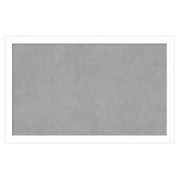 Amanti Art Basic White Narrow 43 in. x 27 in. Framed Magnetic Board