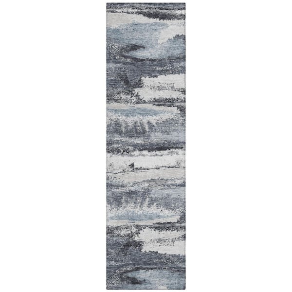 Chantille Machine Washable Indoor/Outdoor Abstract ACN942 Gray 2 ft. 3 in. x 7 ft. 6 in. Area Rug
