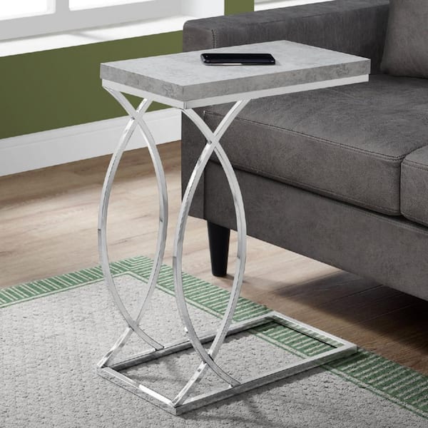 Metal Glass Accent Table