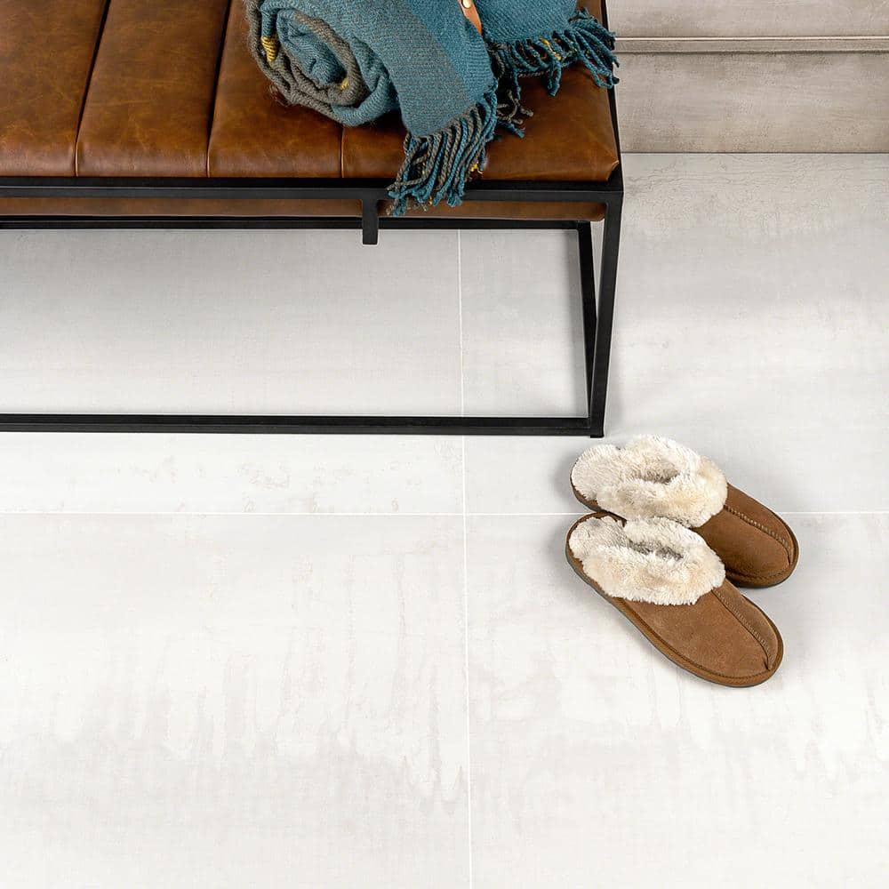Large Format Light Silver Matte Porcelain Floor and Wall Tile